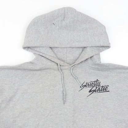Preloved Gildan Womens Grey   Pullover Hoodie Size M  - Strictly Static - Detail