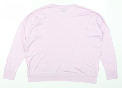 Next Womens Pink   Pullover Jumper Size M