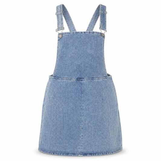 Topshop Womens Blue  Denim Pinafore/Dungaree Dress  Size 6