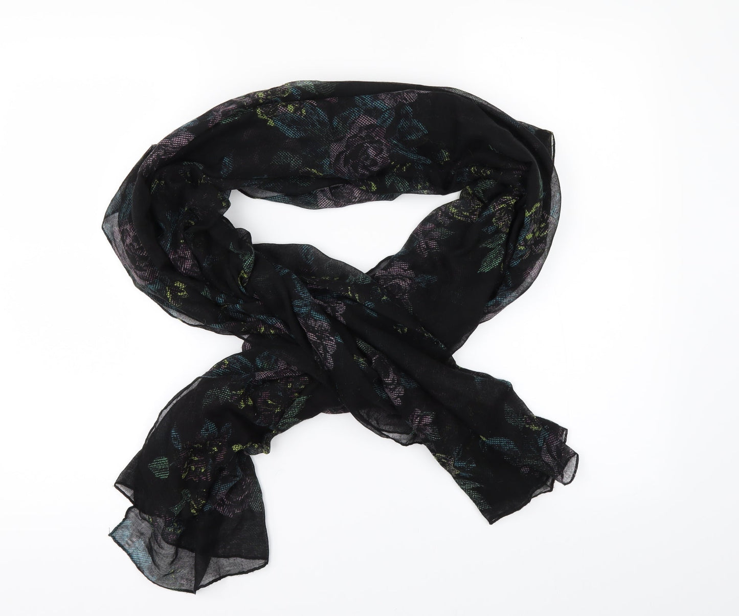 Preworn Womens Black    Scarf