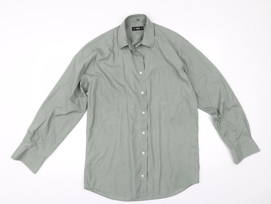Marks and Spencer Mens Green    Button-Up Size 14.5