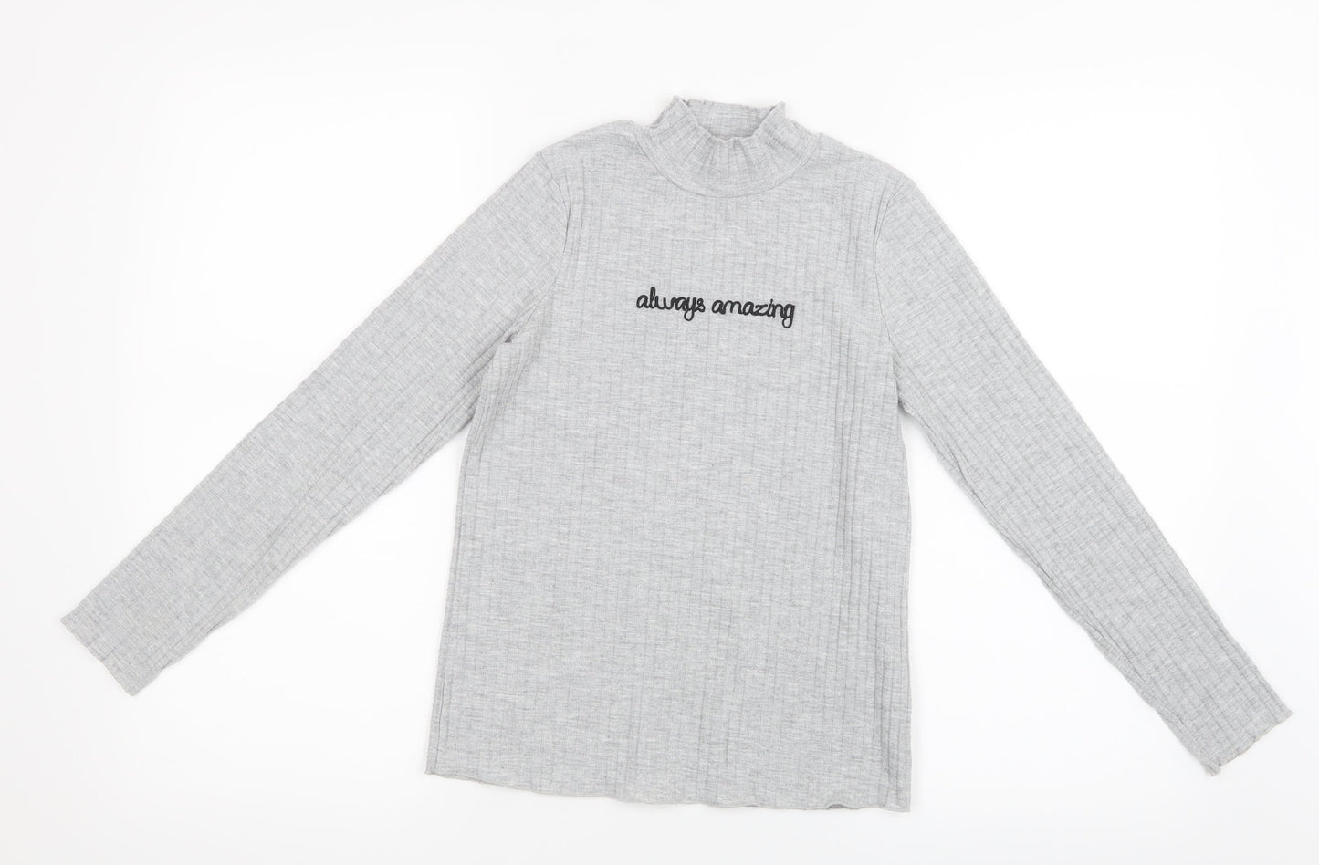 George Girls Grey   Basic T-Shirt Size 9-10 Years