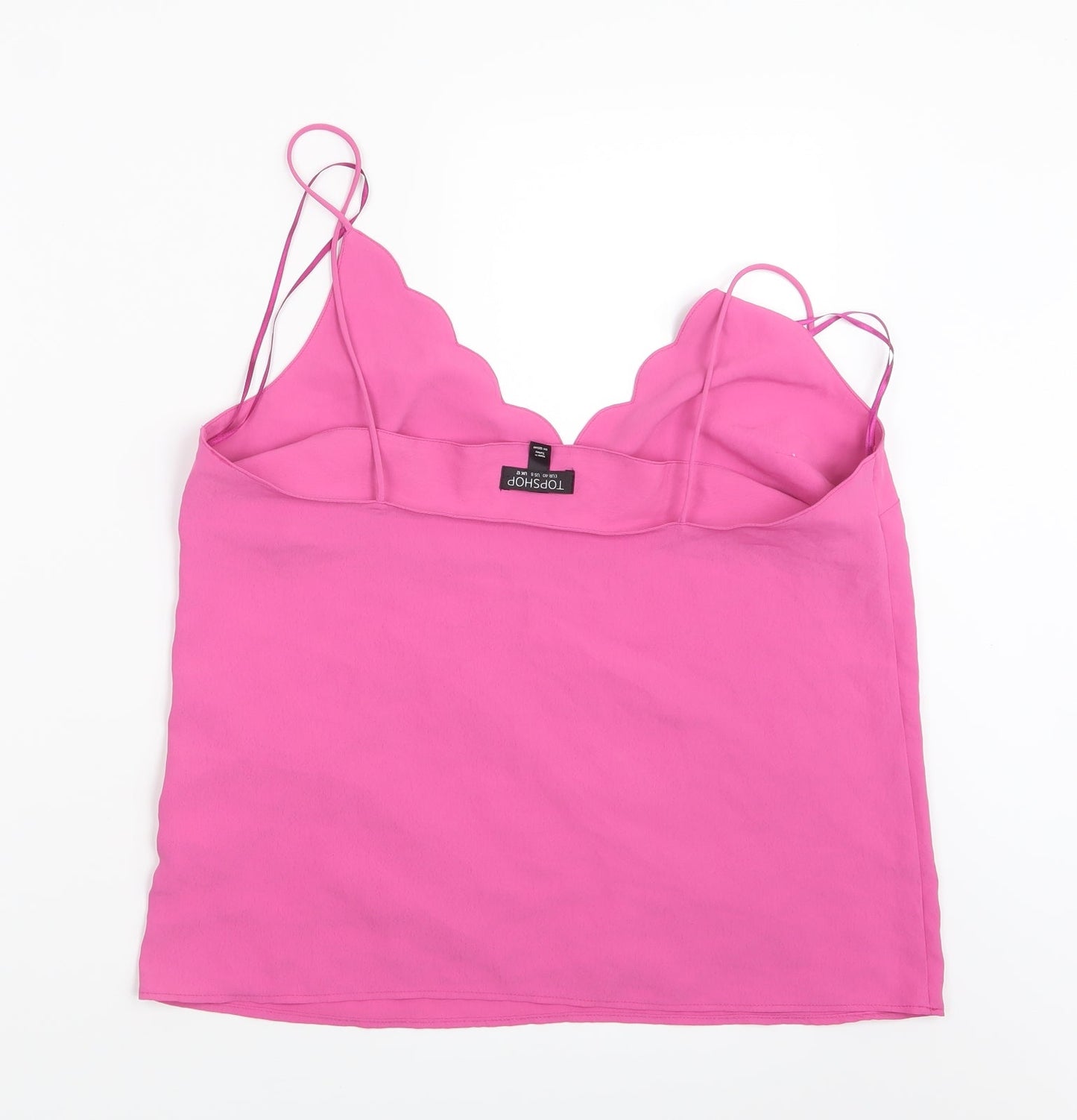 Topshop Womens Pink  Mesh Basic Blouse Size 12