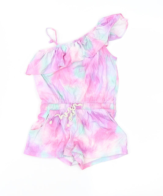 NEXT Girls Multicoloured Geometric  Playsuit One-Piece Size 4 Years