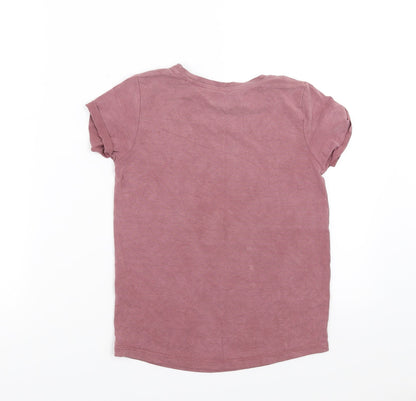 TU Girls Purple   Basic T-Shirt Size 7 Years