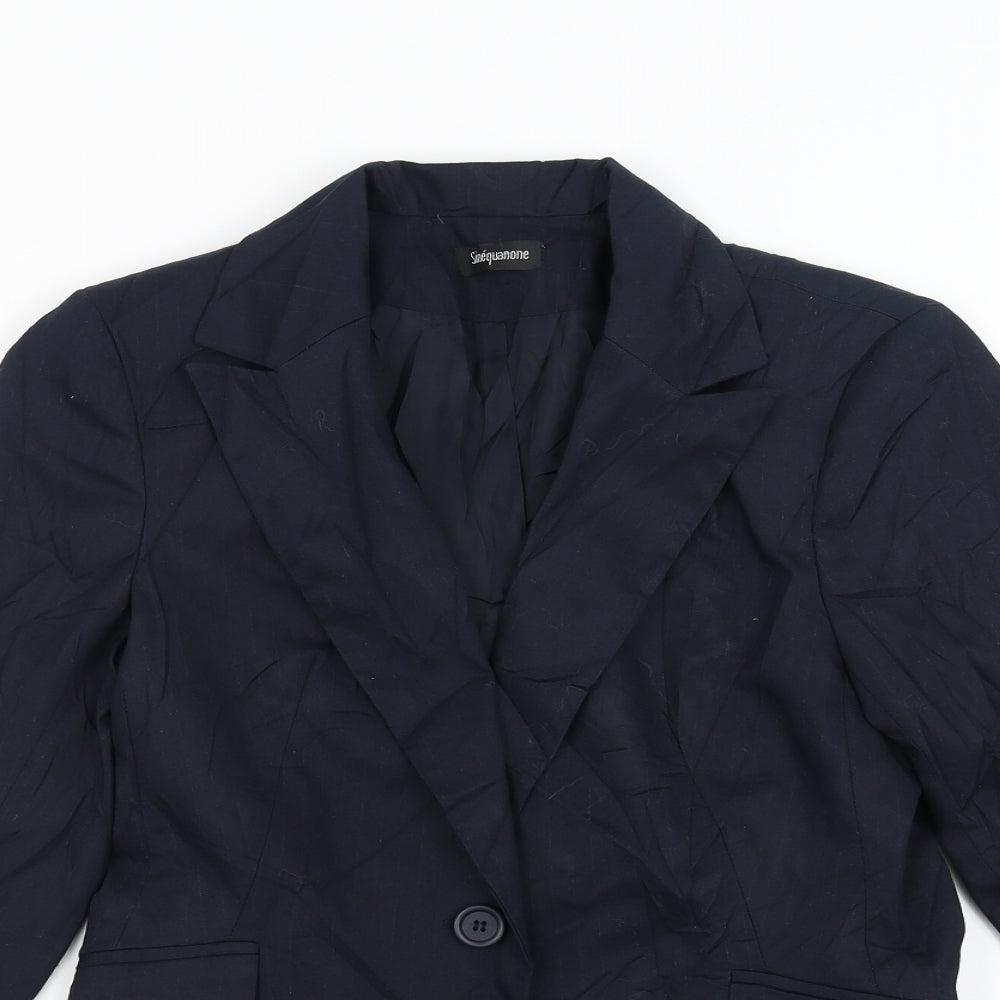 Sinequanone Womens Blue   Jacket Suit Jacket Size 12