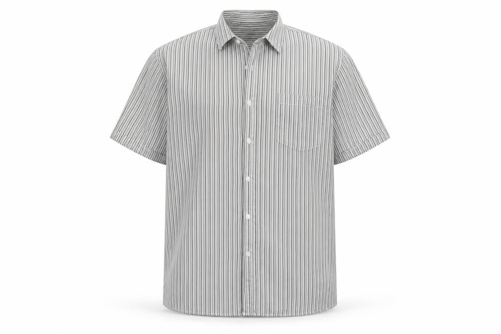 Dunnes Stores Mens Grey Striped   Button-Up Size XL