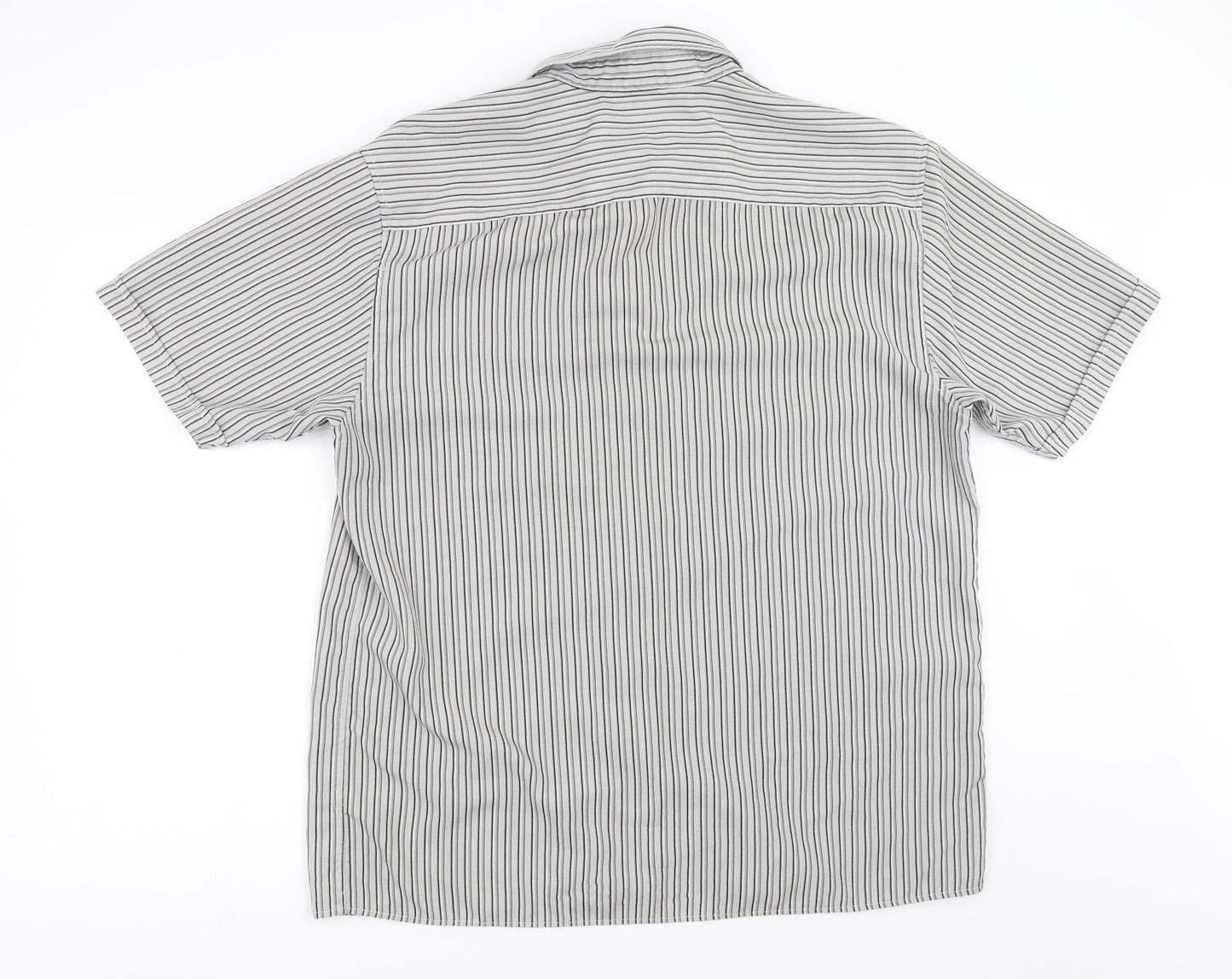 Dunnes Stores Mens Grey Striped   Button-Up Size XL