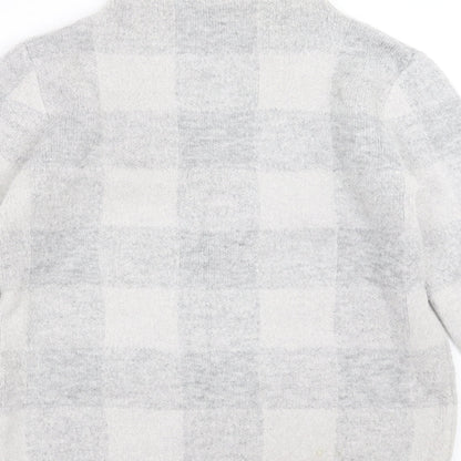 Preloved Peacocks Womens Grey Check  Pullover Jumper Size M - Label