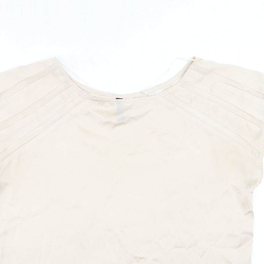 Divided by H&M Womens Beige   Basic Blouse Size 10