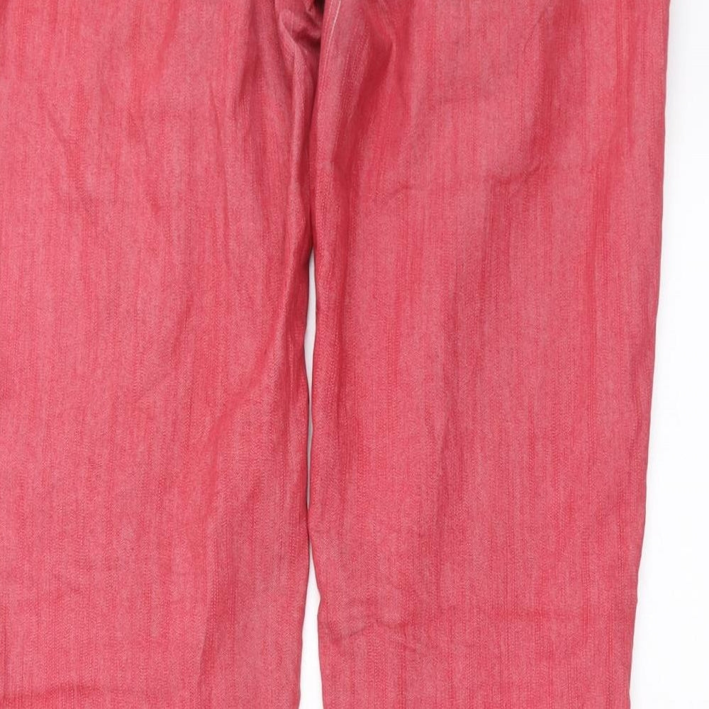 dele Womens Pink  Denim Straight Jeans Size 12 L31 in