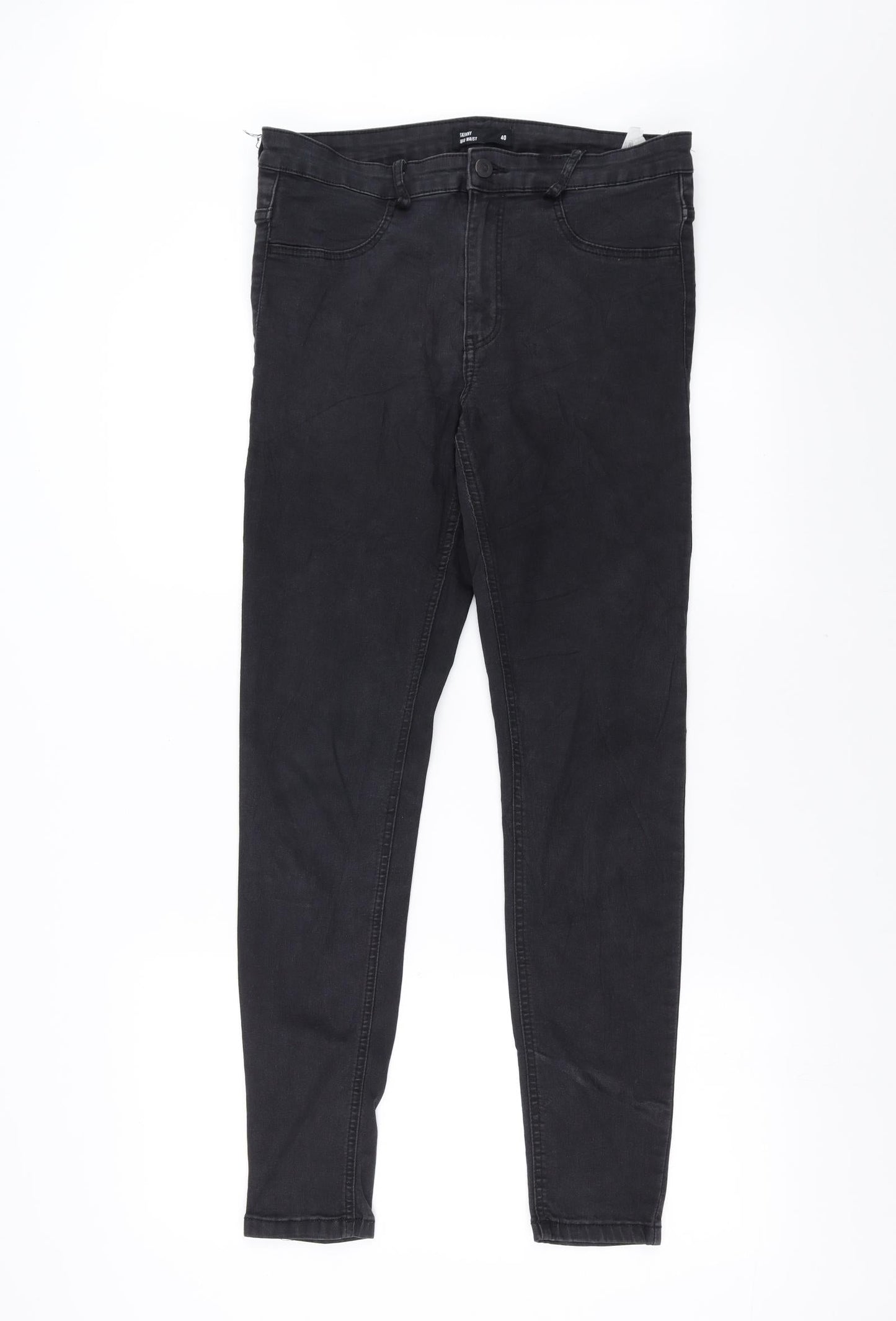 sinsay Womens Black  Denim Skinny Jeans Size 12 L29 in