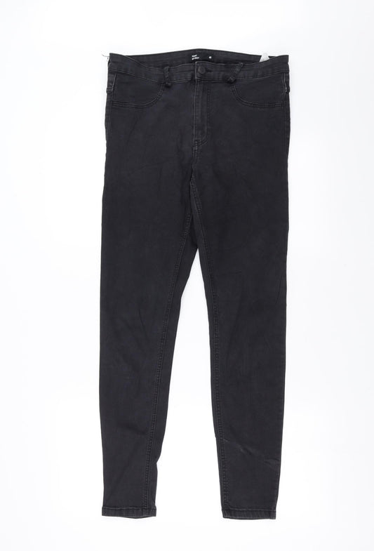 sinsay Womens Black  Denim Skinny Jeans Size 12 L29 in