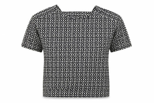 Next  Womens Black Argyle/Diamond  Basic T-Shirt Size 10