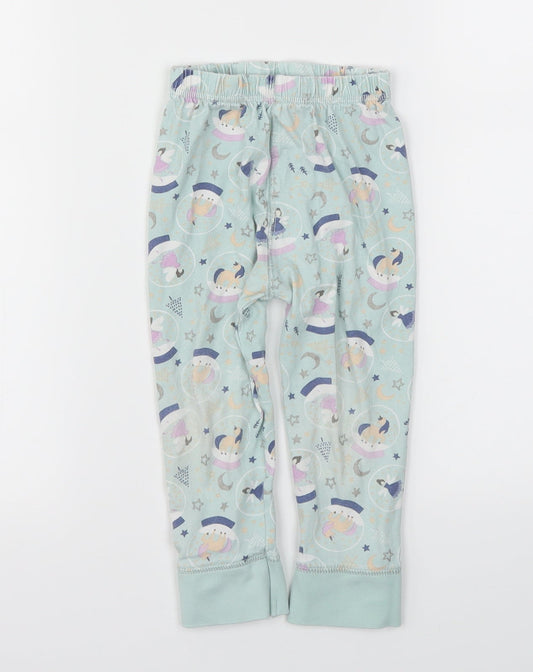 TU Girls Blue Animal Print  Jogger Trousers Size 2-3 Years