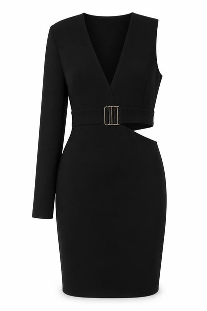 PRETTYLITTLETHING Womens Black   A-Line  Size 6
