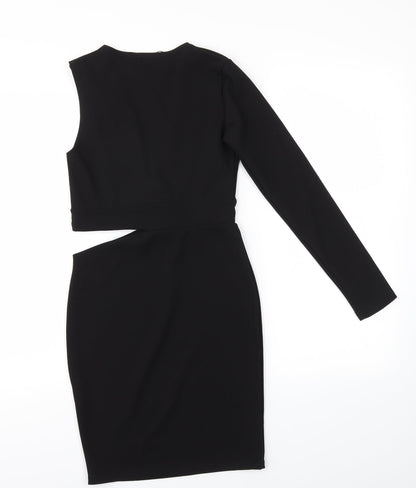 PRETTYLITTLETHING Womens Black   A-Line  Size 6