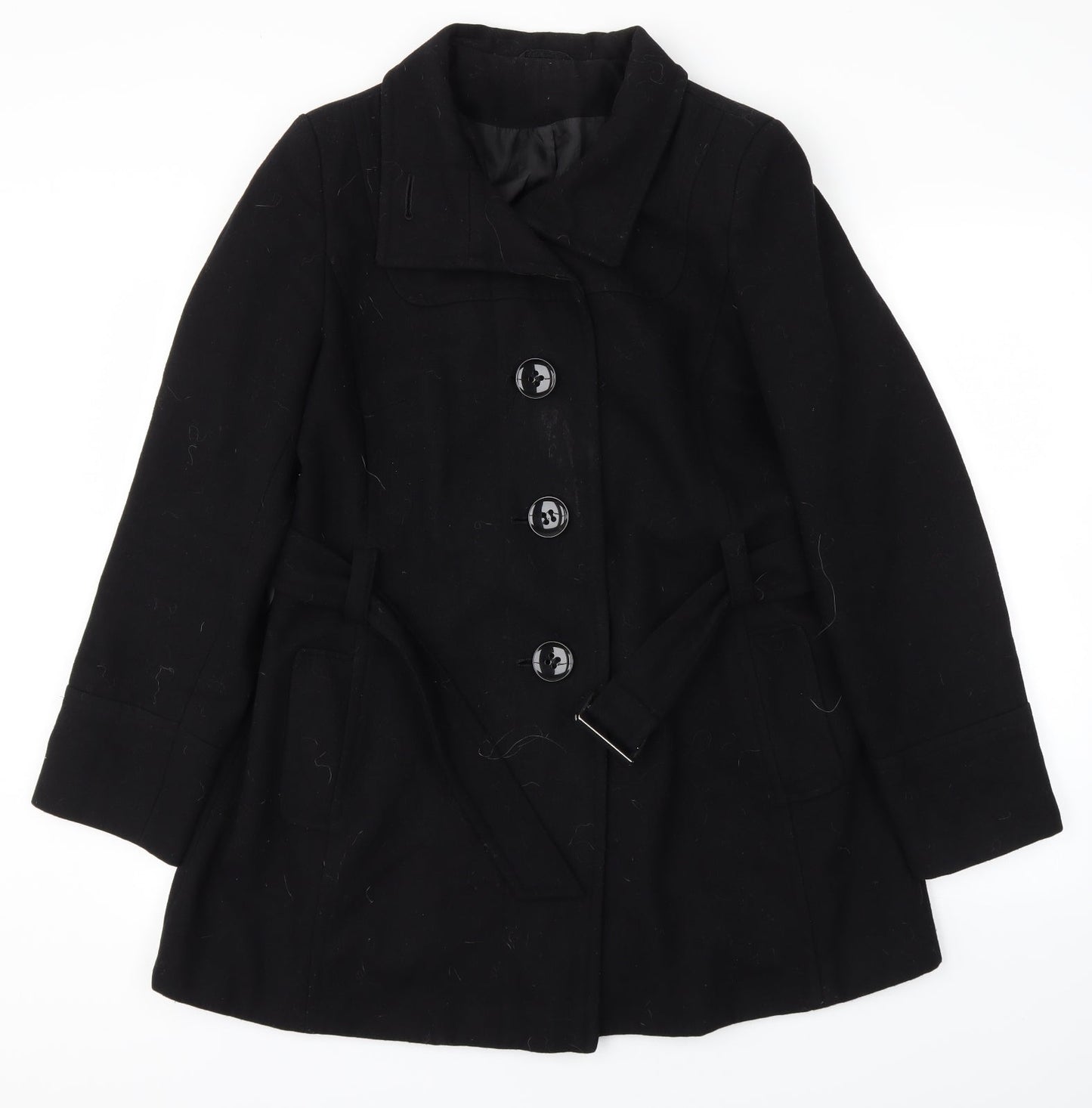 Dorthey Perkins Womens Black   Jacket Coat Size 14