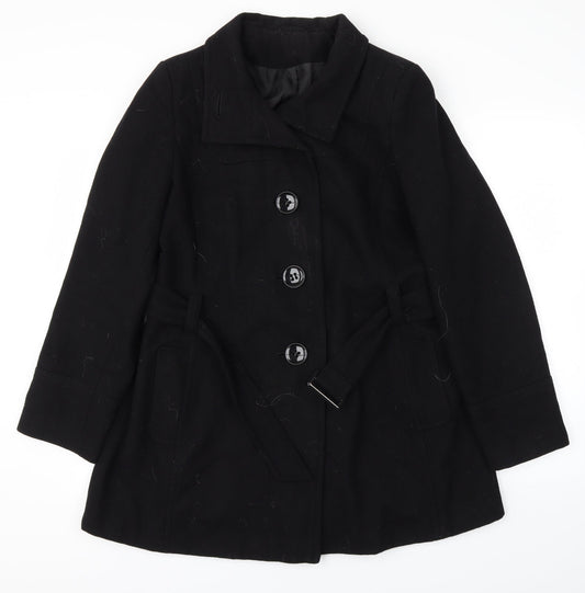 Dorthey Perkins Womens Black   Jacket Coat Size 14