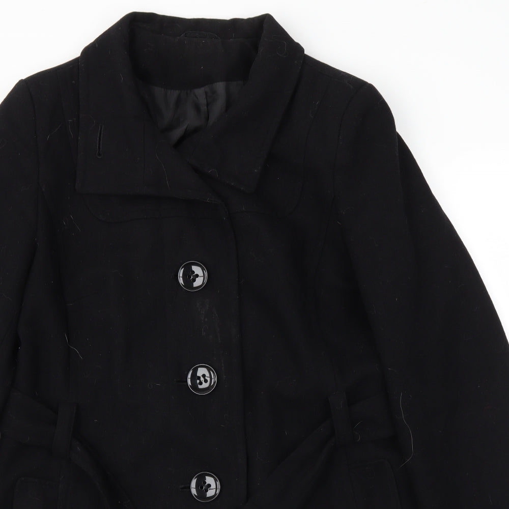 Dorthey Perkins Womens Black   Jacket Coat Size 14