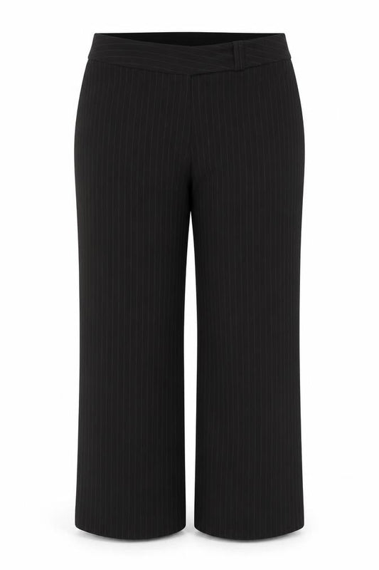 Tyler Womens Black Striped Rayon Dress Pants Trousers Size 16 L29 in