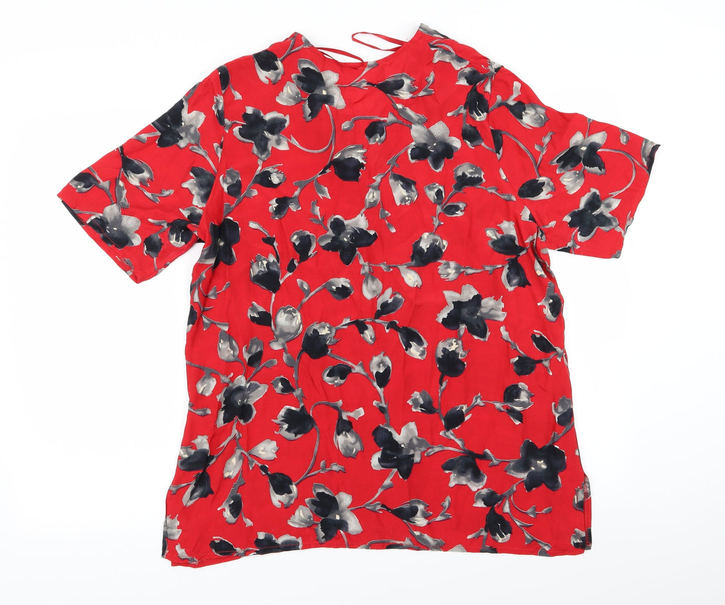 OPUS Womens Red Floral  Basic Button-Up Size 16