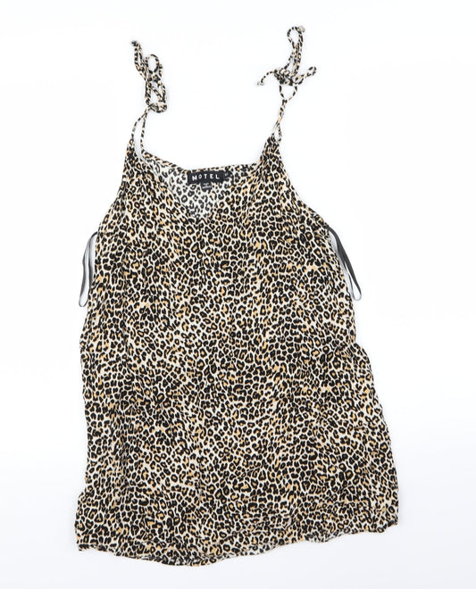 Motel Womens Multicoloured Animal Print  Camisole Tank Size XS