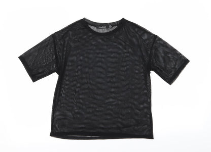 Boohoo Womens Black   Basic T-Shirt Size 8