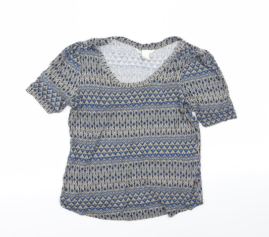 H&M Womens Multicoloured Geometric  Basic T-Shirt Size 6