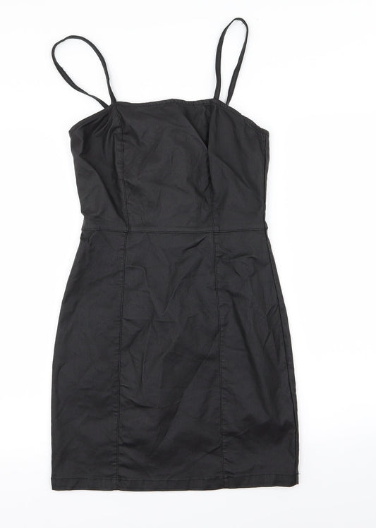 denim and co Womens Black   A-Line  Size 8  - leather dress