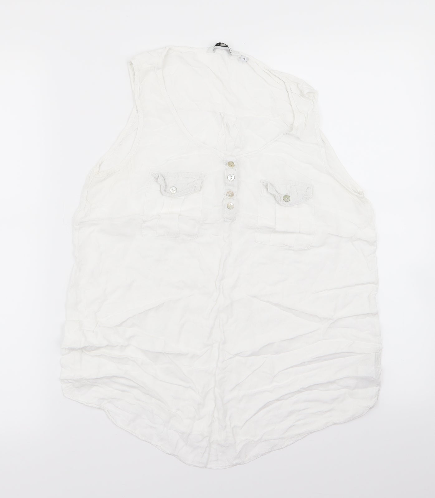 New Look Womens White   Basic Tank Size 10
