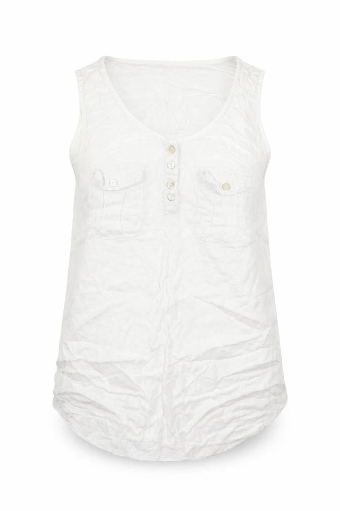New Look Womens White   Basic Tank Size 10