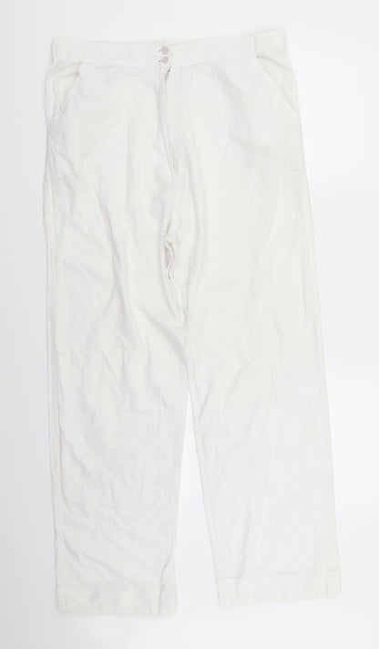 oasis  Womens White   Trousers  Size L L29 in