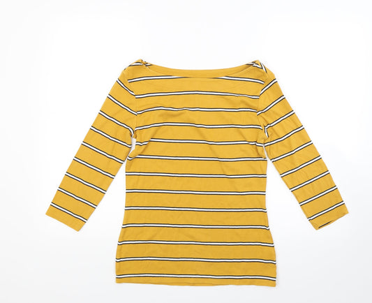 Nutmeg Womens Orange Striped  Pullover Sweatshirt Size 10