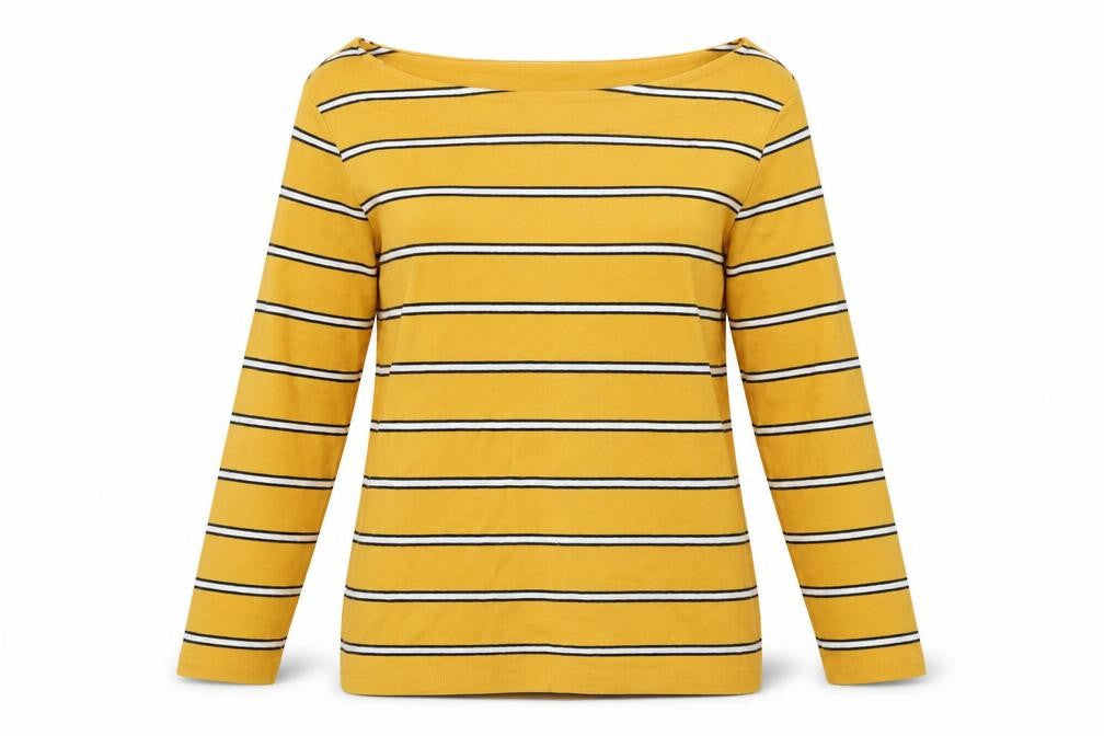 Nutmeg Womens Orange Striped  Pullover Sweatshirt Size 10