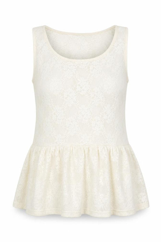 Zara Womens White Floral  Tunic Tank Size M
