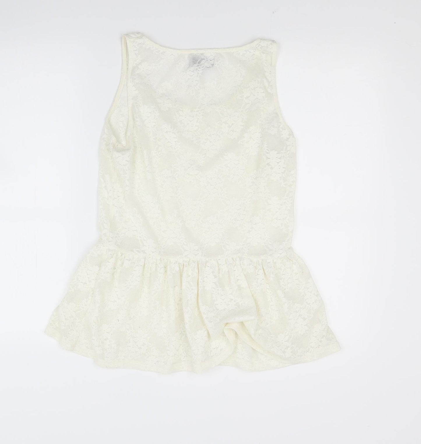 Zara Womens White Floral  Tunic Tank Size M