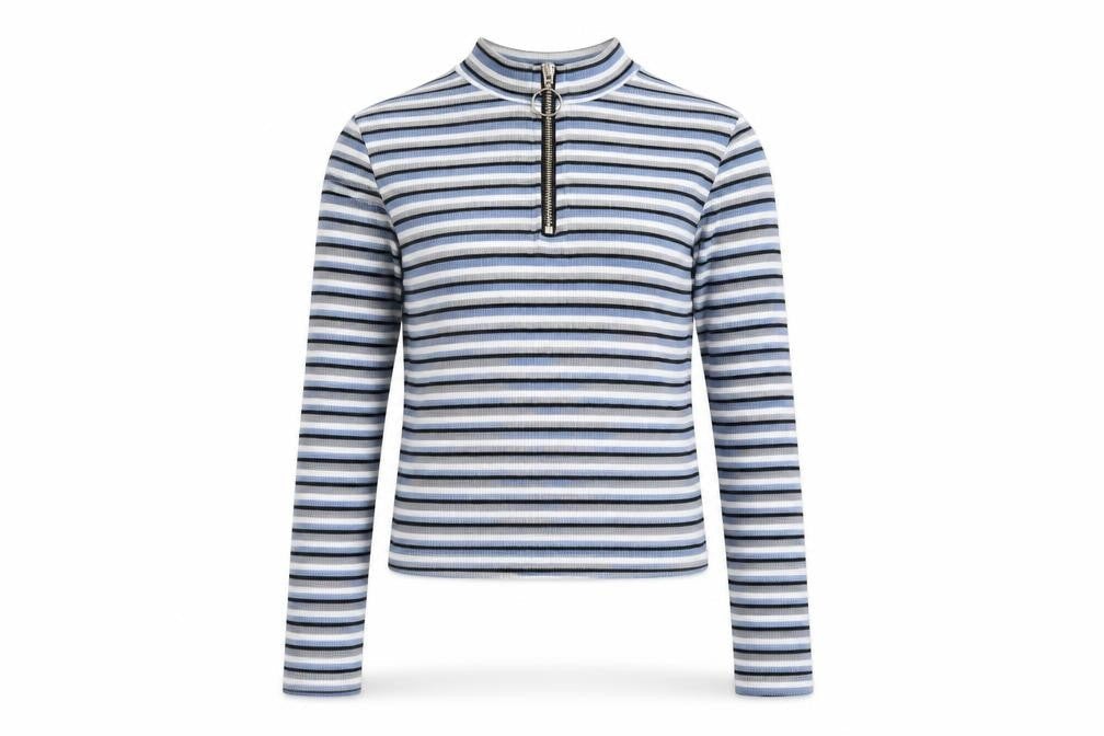 New Look Girls Blue Striped  Pullover Sweatshirt Size 9-10 Years
