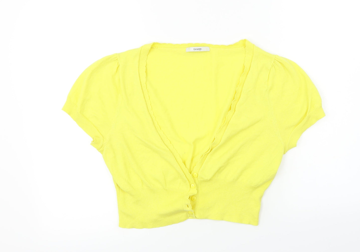 George  Womens Yellow   Cardigan Jumper Size 16
