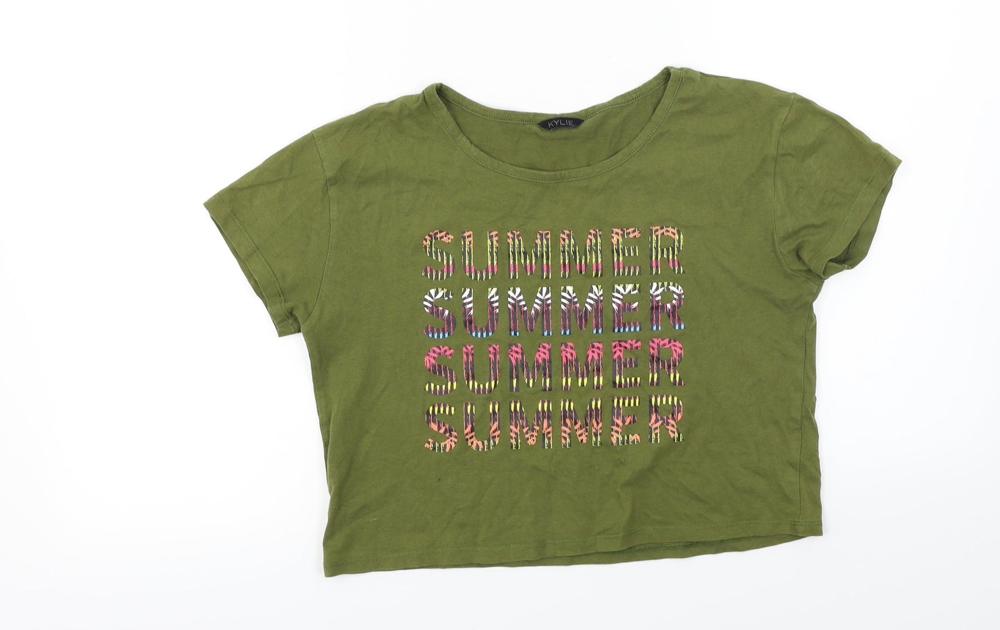 M&Co Girls Green   Basic T-Shirt Size 13 Years