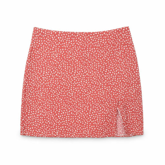 SHEIN Womens Pink Polka Dot  A-Line Skirt Size L