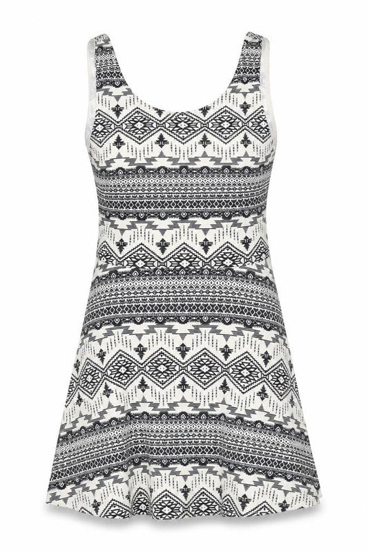 H&M Womens Ivory Herringbone  A-Line  Size 10