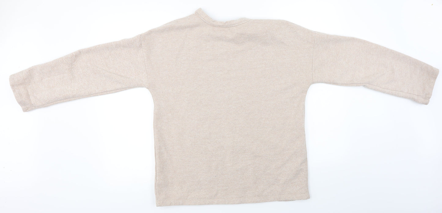 Zara Womens Beige   Pullover Jumper Size S
