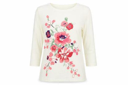 EWM Womens Ivory   Basic T-Shirt Size 10
