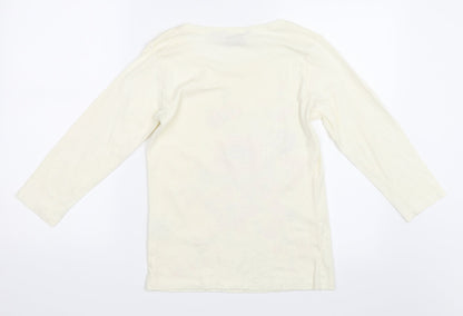 EWM Womens Ivory   Basic T-Shirt Size 10