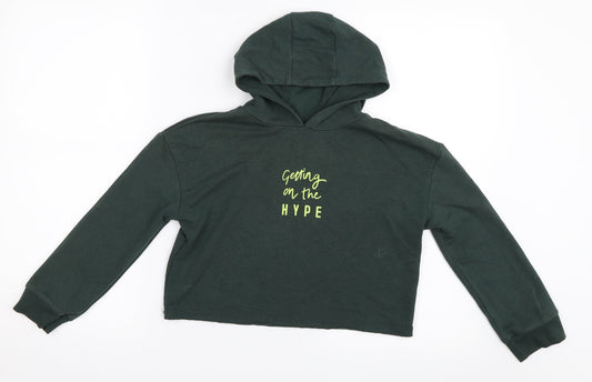 George Girls Green   Pullover Hoodie Size 5-6 Years