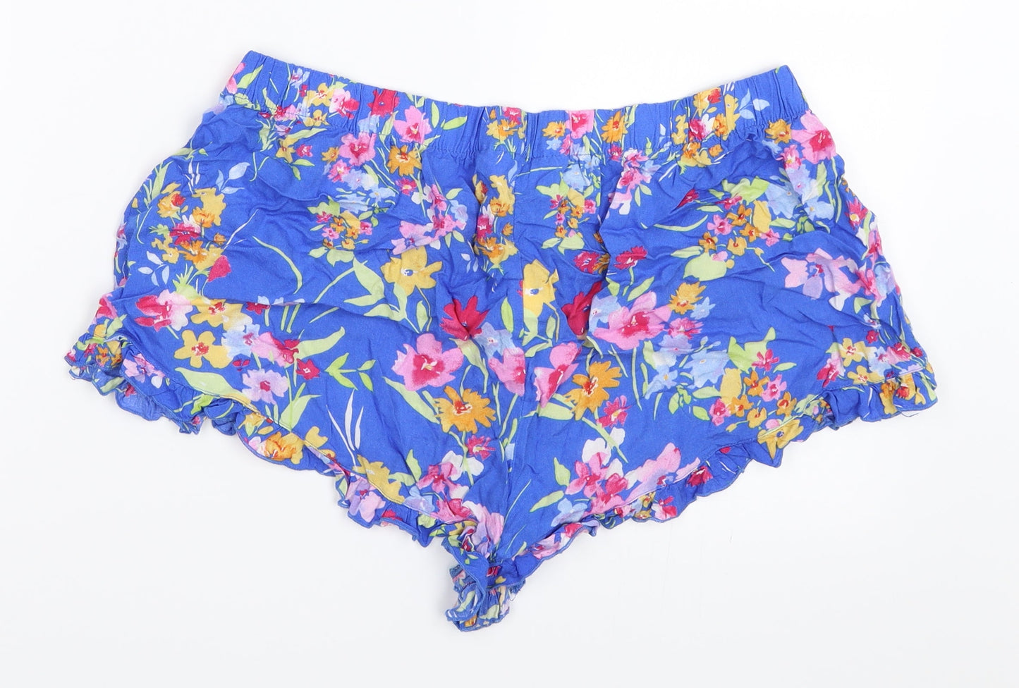 Primark Womens Blue Floral  Top Lounge Pants Size M