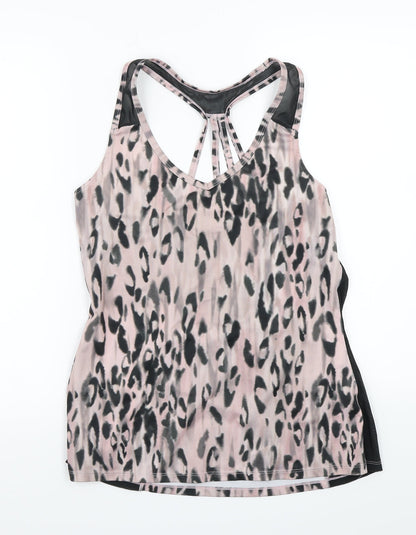 Preloved NINE Womens Pink Animal Print  Basic T-Shirt Size L - Front