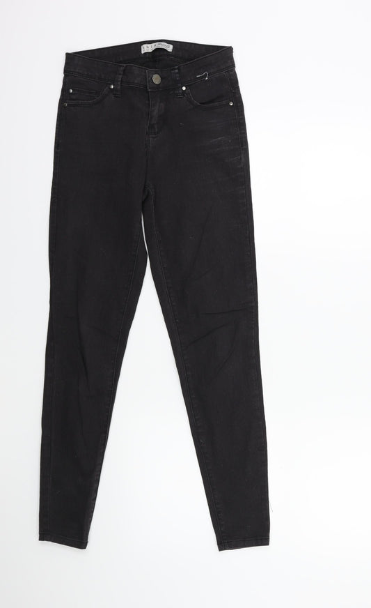 Denim & Co. Womens Black  Denim Skinny Jeans Size 6 L27 in