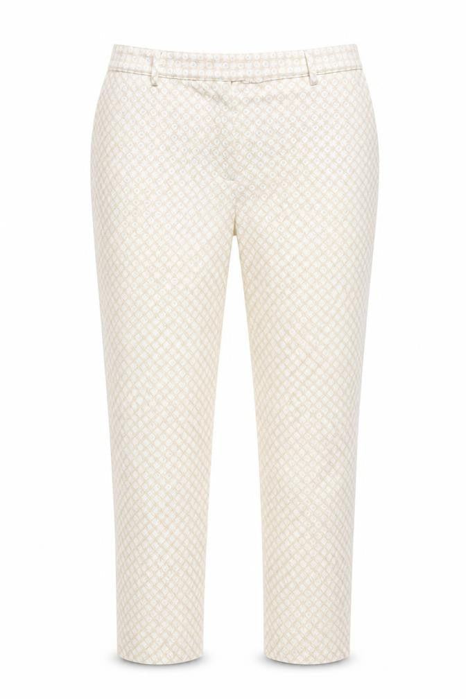 HELENE FICHER Womens Beige Geometric  Trousers  Size 30 in L28 in